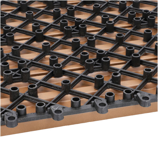 11er-Set - Terrassenfliesen aus WPC mit Falzung, Hellbraun image number 4