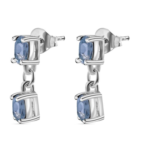 Himmelblauer Topas Ohrringe 925 Silber ca. 1,09 ct. image number 2