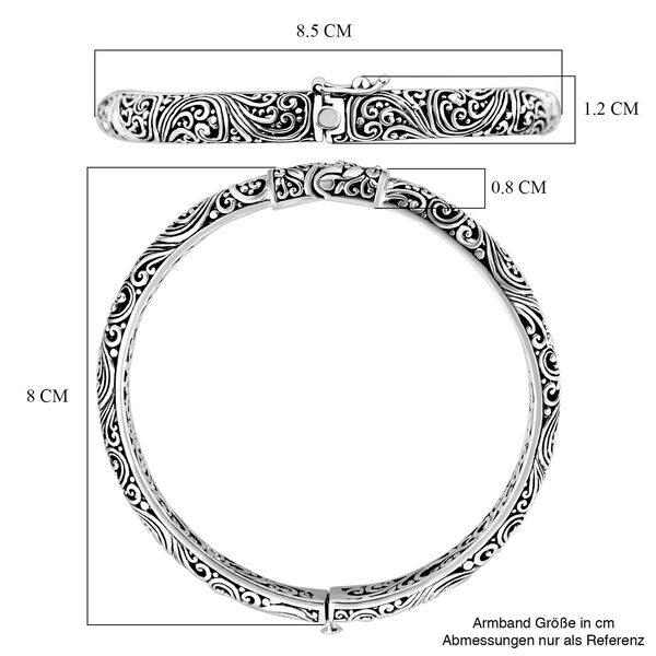 Royal Bali Kollektion - 925 Silber Armreif, 20cm image number 4