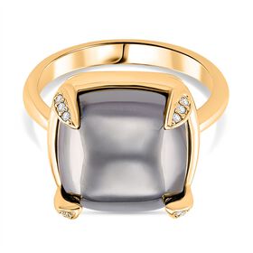 Terahertz Ring Nickelfreies Messing vergoldet (Größe 18.00) ca. 10.00 ct