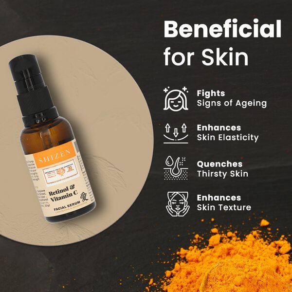 SHIZEN - Retinol und Vitamin C Gesichtsserum (30ml), 100% Organisch image number 5