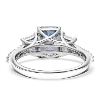 LUXURIANT DIAMOND - Lab Grown Blauer Diamant VS-EF, Lab Grown Diamant VS-EF IGI zertifiziert Ring 950 Platin (Gr&ouml;&szlig;e 19.00) ca. 3.00 ct