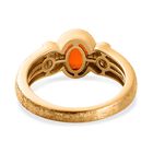 AA orange äthiopischer Welo Opal und Zirkon-Ring - 0,85 ct. image number 5