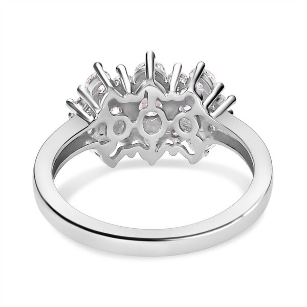 Moissanit Ring, 925 Silber rhodiniert - 1 ct. image number 6