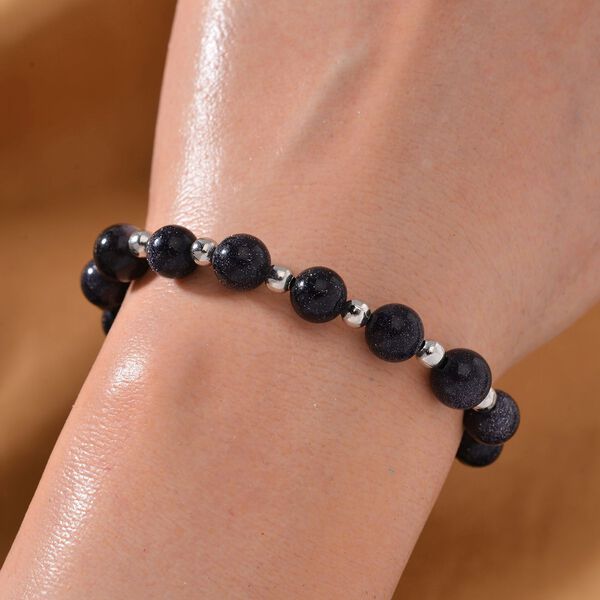 Blauer Sandstein Armband ca. Flexibles cm ca. 60.00 ct image number 2
