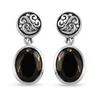 Elite Schungit-Ohrringe, 925 Silber ca. 2,43 ct