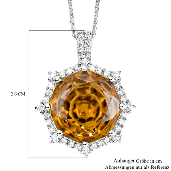 D'Joy Citrin und Moissanit Ring und Anh&auml;nger mit 50cm Kette image number 7