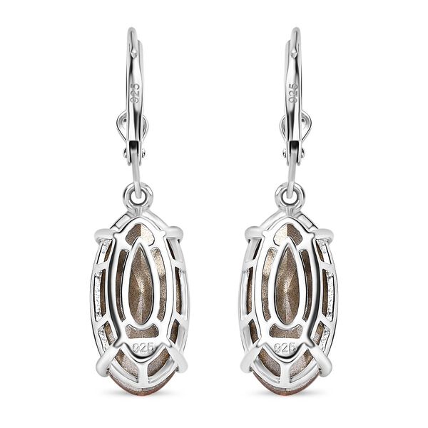 Goldener Kristall Ohrringe, 925 Silber image number 5