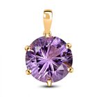 Rose De France Amethyst Anhänger 925 Silber 750 Gelbgold Vermeil ca. 9,51 ct.