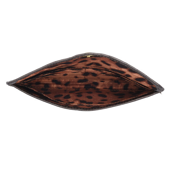 Brieftasche f&uuml;r Damen aus 100% echtem Leder und RFID Schutz, Gr&ouml;&szlig;e 20,5x10 cm, Anthrazit image number 5