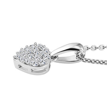 LUXURIANT DIAMOND - Lab Grown Diamant SI-GH Schmuckset ca. 50 cm 925 Silber Rhodiniert ca. 0.15 ct