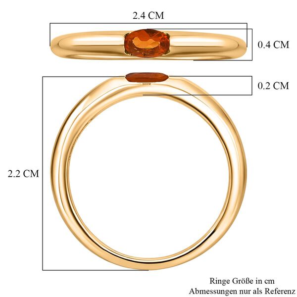 D'Joy AA Feueropal Ring 925 Silber 750 Gelb Vergoldet (Gr&ouml;&szlig;e 20.00) ca. 0,15 ct image number 6
