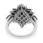 Schwarzer Spinell Ring 925 Silber platiniert  ca. 5,94 ct image number 4
