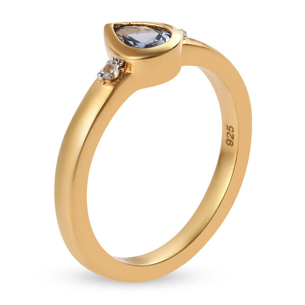 2er-Set, Tansanit und Zirkon Ring und Anhänger in Silber image number 6