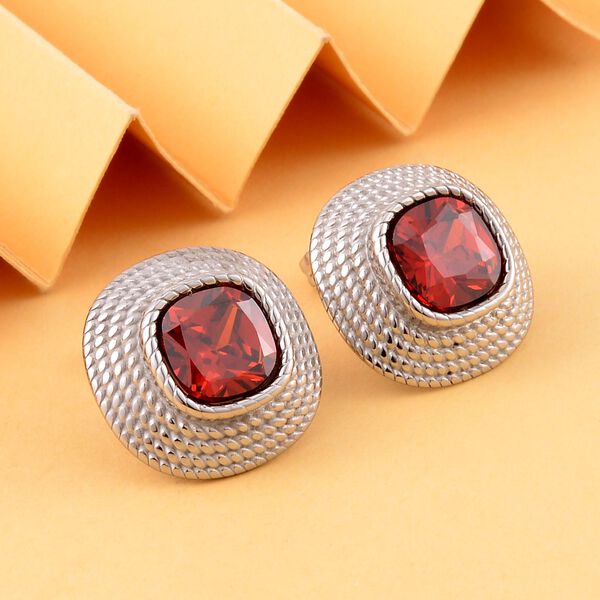 Rote Zirkonia-Ohrringe - 7.50 ct. image number 1