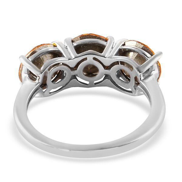LUSTRO STELLA &Ouml;sterreichischer Sonnenblume Kristall Ring 925 Silber Platin-&Uuml;berzug image number 5