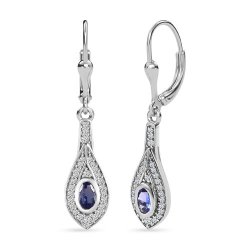 AAA Tansanit und Zirkon Ohrringe - 1,31 ct. image number 0