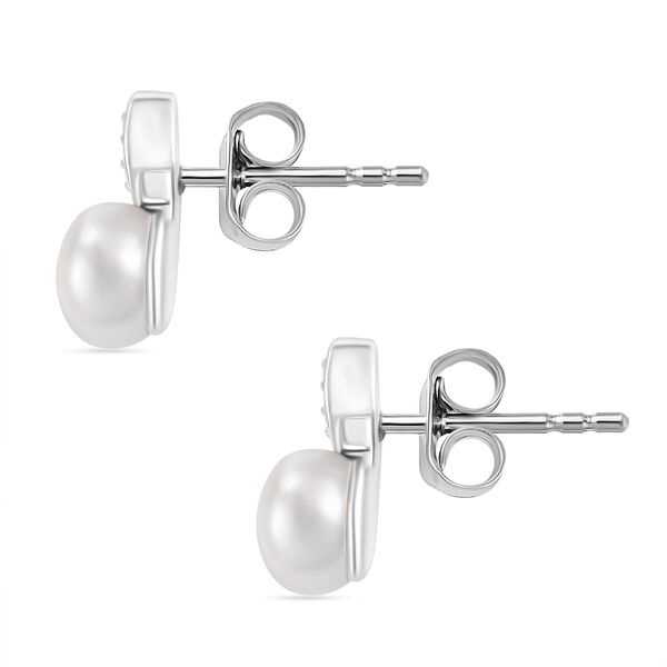 Süßwasser Perle und Zirkon Schmuckset image number 6