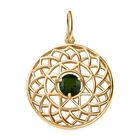 Nat&uuml;rlicher Chromdiopsid Anh&auml;nger 925 Silber vergoldet ca. 0.51 ct