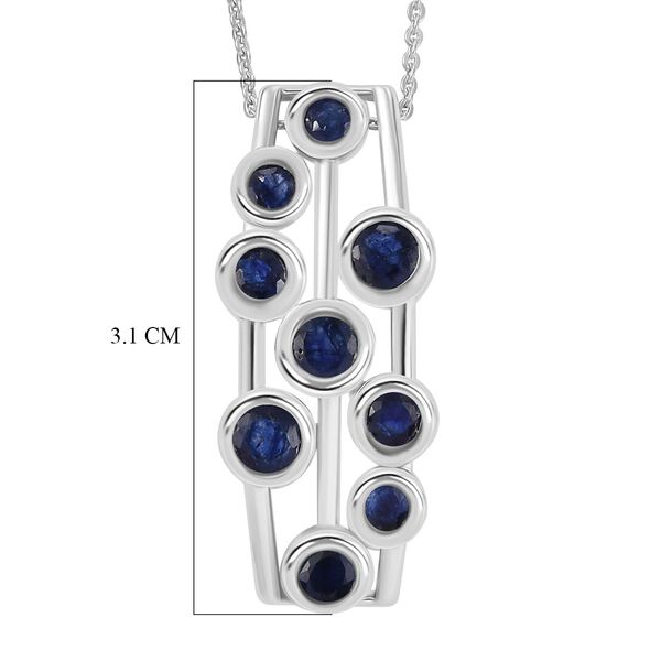 Masoala Saphir (Fissure gefüllt) Schmuckset 925 Silber rhodiniert ca. 2.56 ct image number 6