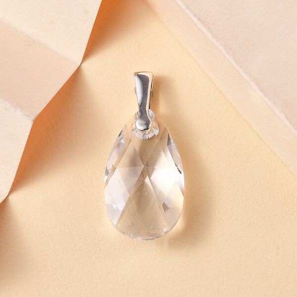 J Francis gefertigt mit SWAROVSKI- Weißer Swarovski Kristall Anhänger image number 3