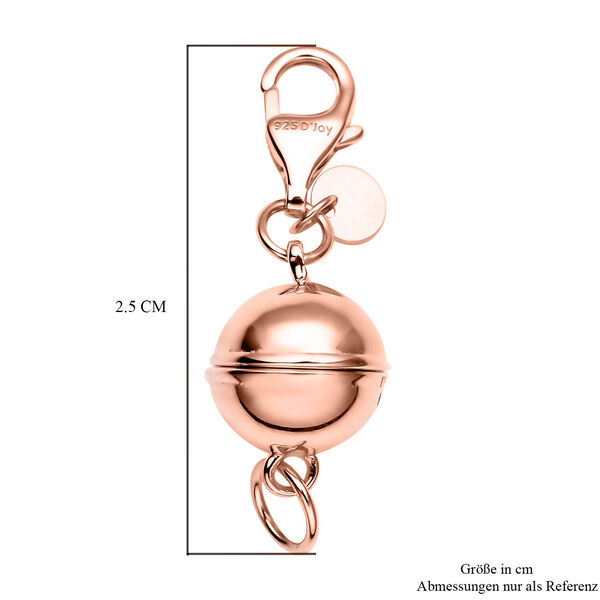 TOUCH und LOCK rosévergoldeter Silber-Magnet-Karabinerverschluss 