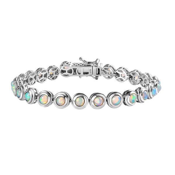 AA Nat&uuml;rlicher, &auml;thiopischer Welo Opal Armband ca. 18 cm 925 Silber rhodiniert ca. 4,22 ct.