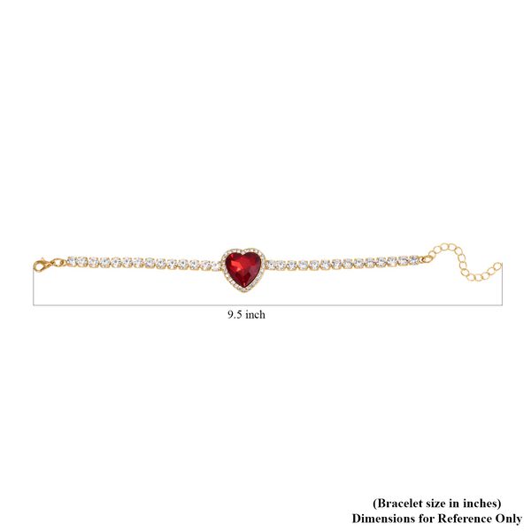 J Francis gefertigt mit SWAROVSKI- Rotes und wei&szlig;es Swarovski Kristall Schmuckset image number 4