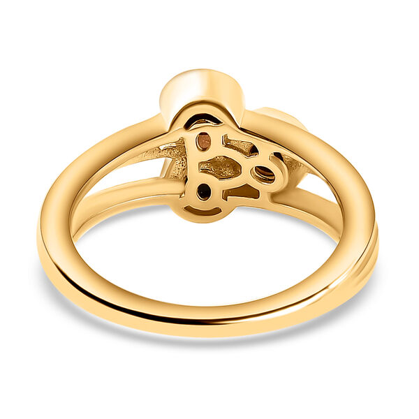 Boulder Opal Triplett-Ring, 925 Silber vergoldet  ca. 0,71 ct image number 6