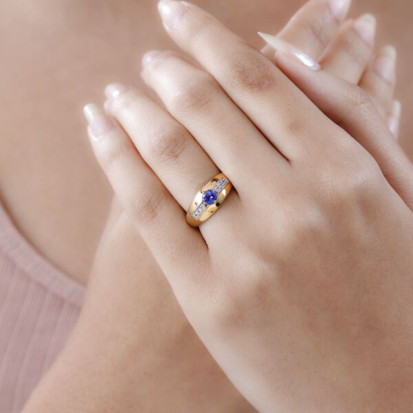 Tansanit und Zirkon Ring - 0,47 ct. image number 3