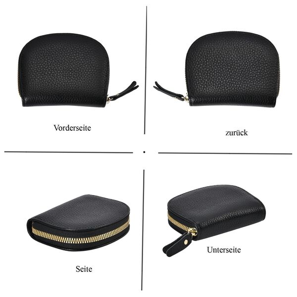 Set aus Echtleder-Umhängetasche und Kartenetui, Burgunderrot image number 3