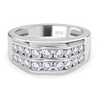 Moissanit Ring, 925 Silber platiniert, (Größe 18.00), ca. 1.74 ct