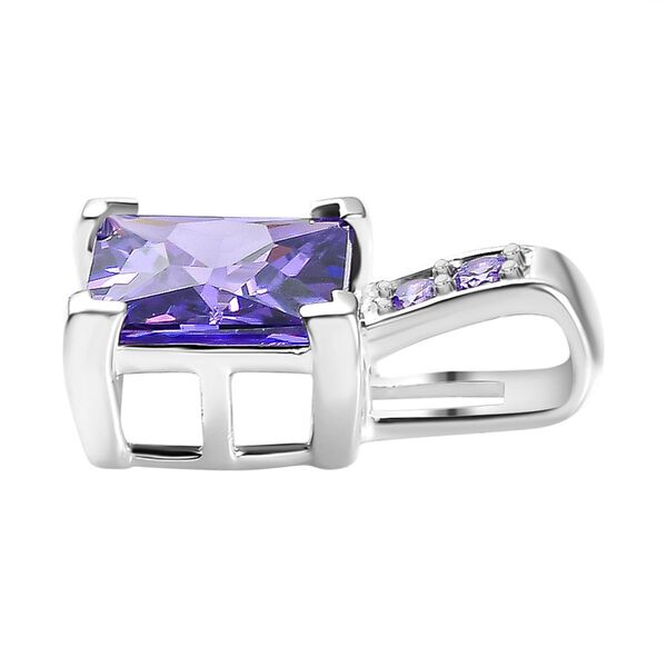 LUSTRO STELLA - Blauer Zirkonia Anhänger 925 Silber image number 4