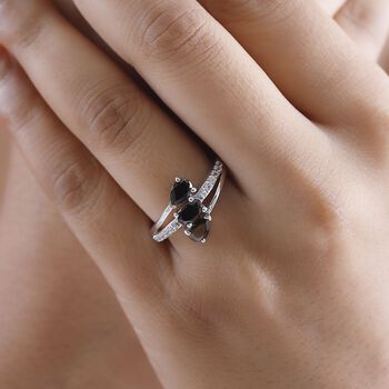 Elite Shungit und Zirkon Ring - 1,01 ct.