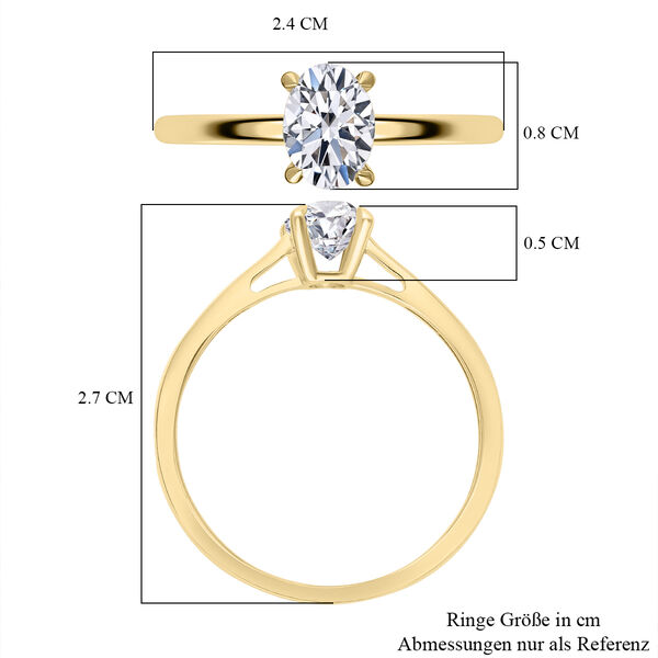 LUXORO IGI zertifizierter SI-GH Labor Diamant Ring in 585 Gelbgold - 1 ct. image number 6