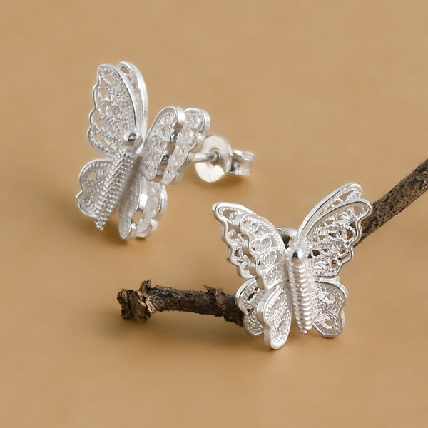 Royal Bali 925 Silber Ohrringe 2,84g image number 2