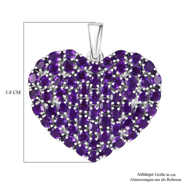 D’joy Afrikanischer Amethyst Anhänger 925 Silber rhodiniert ca. 11.13 ct image number 6