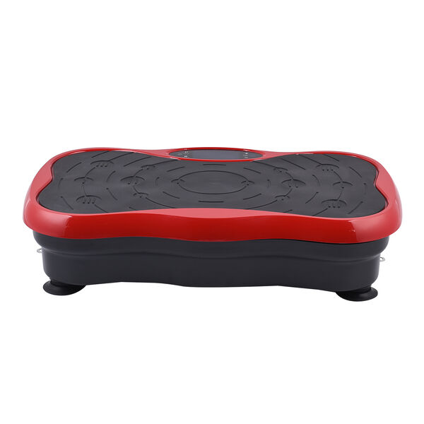 Fitness Vibrations-Plattform mit Widerstandsb&auml;ndern, Fernbedienung und USB-Lautsprecher, Rot image number 2