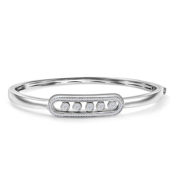 Moissanit Armreif, 19 cm - 0,80 ct.