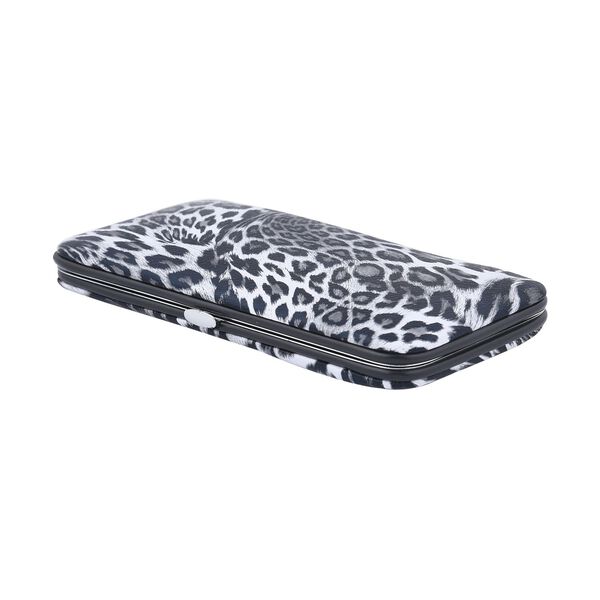 14er Set- kompaktes Maniküre Pflegeset aus PU-Leder, leopard schwarz weiß image number 3
