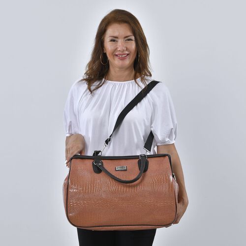Passage Reisetasche aus Kunstleder, 45x20x32cm, Pfirsich image number 1
