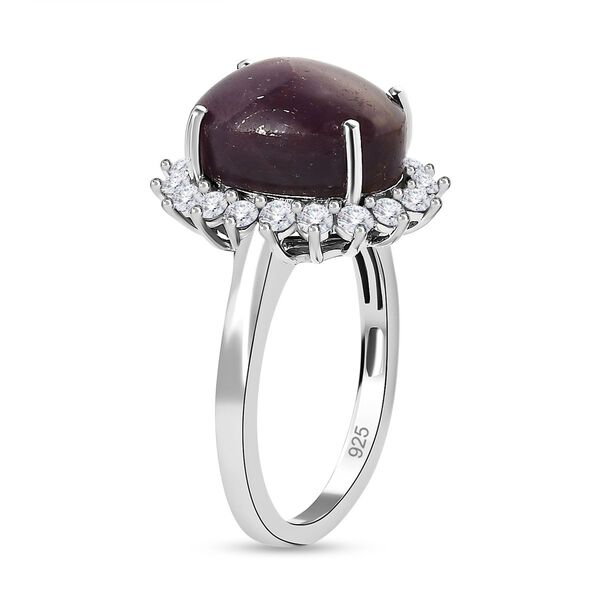 Sternrubin und Zirkon Halo Ring - 12,67 ct. image number 5