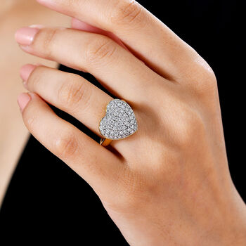 Moissanit Herz Ring - 1,84 ct.