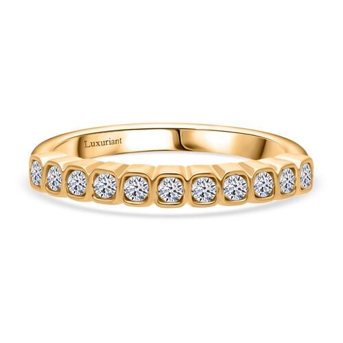 LUXURIANT DIAMOND- SI Labor Diamant Ring, 925 Silber 750 Gelbgold Vermeil- 0,28 ct. image number 0