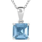 AA Himmelblauer Topas Anhänger 925 Silber rhodiniert ca. 2.08 ct