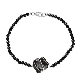 D'Joy Meteorit, Schwarzer Spinell Armband ca. 19 cm 925 Silber rhodiniert ca. 44,84 ct.