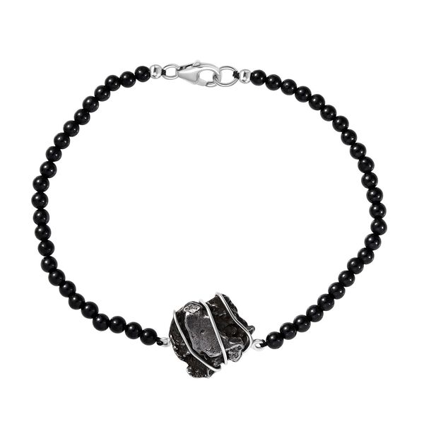 D'Joy Meteorit, Schwarzer Spinell Armband ca. 19 cm 925 Silber rhodiniert ca. 44,84 ct. image number 0