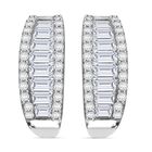 Weißer Zirkonia Ohrringe 925 Silber rhodiniert