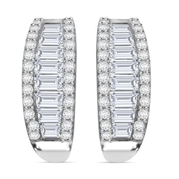 Wei&szlig;er Zirkonia Ohrringe 925 Silber rhodiniert