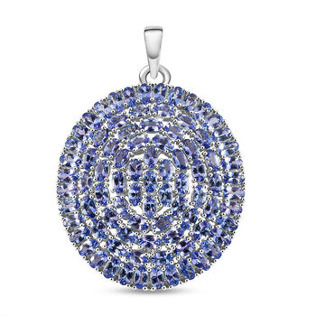 Tansanit-Anh&auml;nger, 925 Silber platiniert ca. 19.30 ct